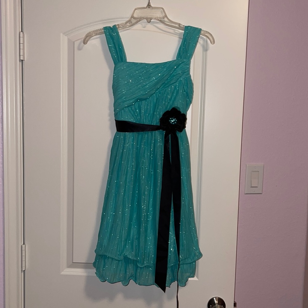 Aqua blue My Michelle girls dress size 16